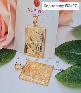 Иконка прямоугольная, Богоматерь с Иисусиком, 2,5*2см Xuping 18К 130497 фото