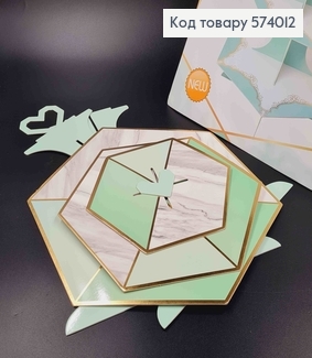 Підставка для кенді бара, бірюзового кольору, трьохярусний, 35см. висота, 25,5*20,5*15,5см 574012 фото