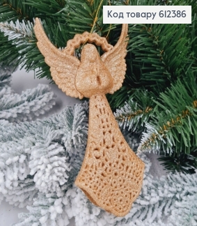 Новорічна фігура Блиск Янгол КАПУЧИНО, 16*9см, Україна 612386 фото