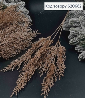 Гілочка Туї, кольору ШАМПАНЬ, глітерна,44см 620682 фото