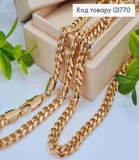 Цепочка Панцирное плетение, ширина 6мм, длина 55см, Xuping 18K 121770 фото