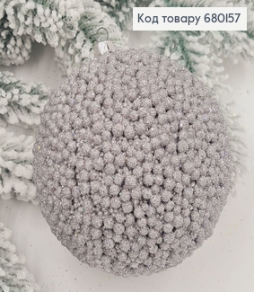 Іграшка куля 80мм Декор СРІБНА , Україна 680157 фото