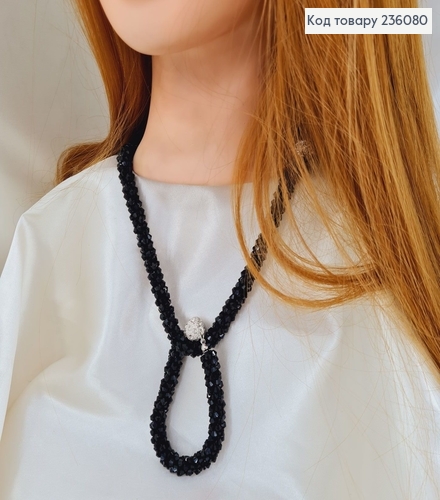 Набор Колье и браслет из стиклярусу Чорный 236080 фото 1