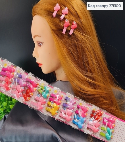 Заколка (40шт) стрела  (уточка) 3см  Сердце в асорт. 271300 фото 1