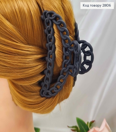 Краб каучук,матовий чорний, дуга, широкий ланцюжок, 11см, кольори в асорт. 211106 фото 1