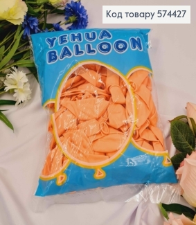 Воздушные шары латексные 10", YE HUA, Бледо Розового цвета, 100шт/уп 574427 фото