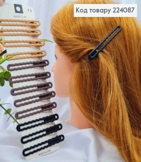 Заколка стрела металл 8*1см Волна матовая (коричневые тона в ассорт.) 224087 фото