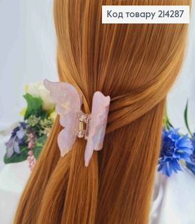 Краб пластик (акрил), МЕТЕЛИК, 7*6,5см, Перламутрово-Бузкового кольору 214287 фото