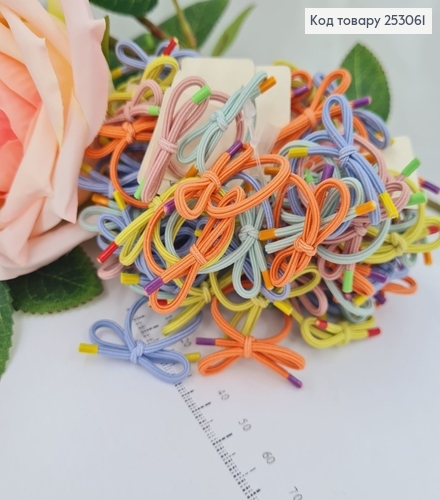 Резинка детская 3см Узелок 80шт/уп. в асорт. 253061 фото 1