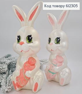 Новогодняя фигура Заяц БЕЛЫЙ, 27,5*12см, Украина 612305 фото