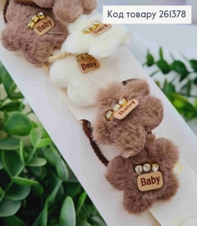 Набор резинок (20шт), "Цветок" с камешками, Пастельные цвета, резинка 4см, зайчонок 3,5*3,5см 261378 фото