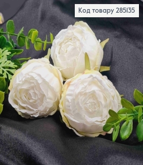 Искусственное приложение цветок Пиона, БЕЛОГО цвета, 6,5*6см 285135 фото