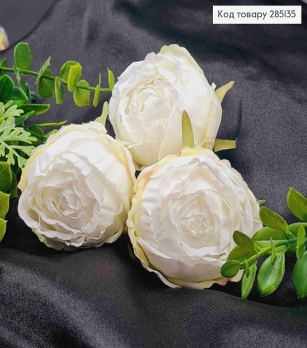 Штучний додаток квітка Півонії, БІЛОГО кольору, 6,5*6см 285135 фото 1