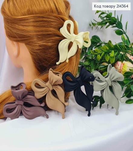 Краб пластик "Бантик", 10см, Пастельні кольори в асортименті 214364 фото 1