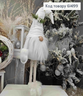 Гном "Скандинавский" в БЕЛОЙ шапке, 82см, ручная работа, Украина 614199 фото