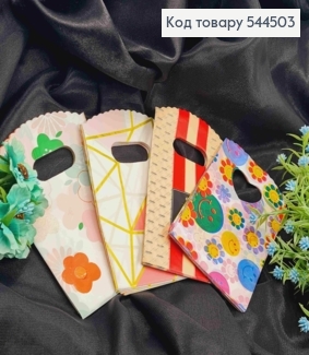 Пакет полиэтиленовый, маленький, в "Цветок", "Геометрия" и "Fashion" в ассорт., 50шт/уп, 14*9см 544503 фото