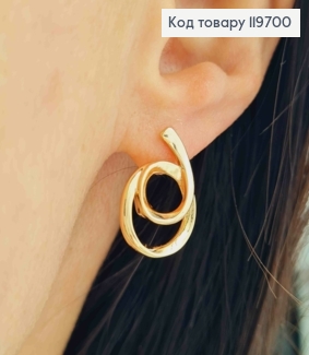 Серьги "Магические", дл. 1,9см, англ. застежка, Xuping 18К 119700 фото