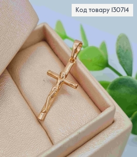 Крестик с распятием, размер 2,4*1,3см, Xuping 18K 130714 фото