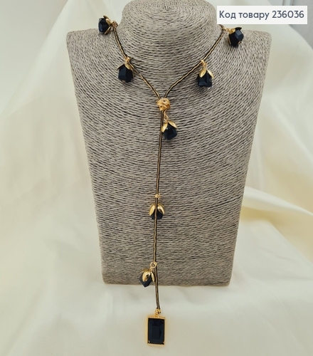 Бижутерия на шею подвеска Изысканная с розами 60 см 236036 фото 1