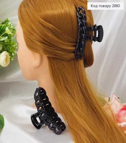 Краб каучук, черный, Цепочка 9,5см, 211110 фото 1