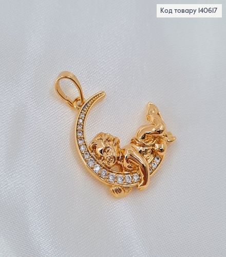 Кулон Ангел на луне 2см в камнях Xuping 18K 140617 фото 2