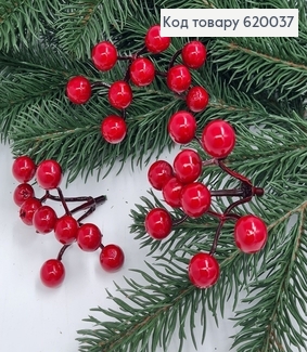 Веточка калины пластик 6,5 см 620037 фото