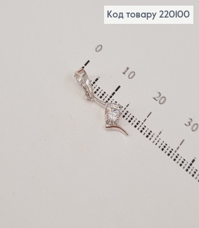 Кулон с камнем 0,5 см  родованное  Xuping 220100 фото