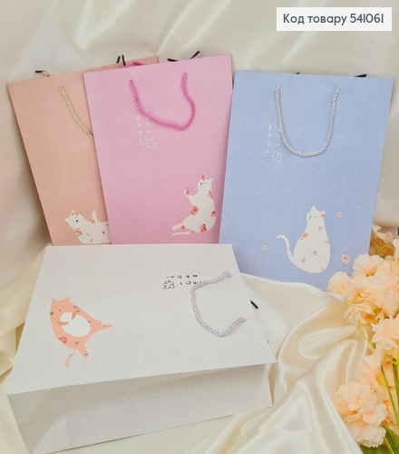 Пакет бумажный средний  Котики 33х27см в асс. 541061 фото 1