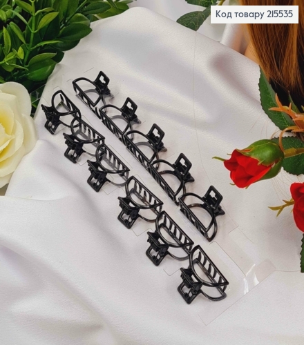 Краб металл, полукруг, 2,5см, черного цвета 215535 фото 2