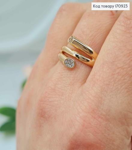 Кольцо, "Начало" с камнями, Xuping 18К 170923 фото 2