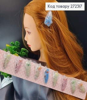 Заколка ток так детская Звездочка с камнями(10пар) 272317 фото