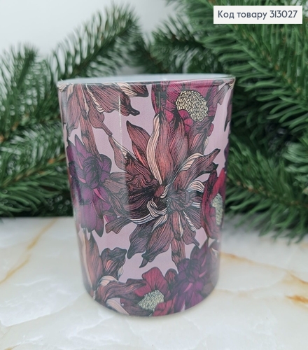 Аромасвечка стакан BISPOL Цветок планцетия 120 г/28 часов, 72s-48 313027 фото 1