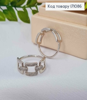 Кольцо родованное "Оливия" украшено Блестящими камнями, Xuping 171086 фото
