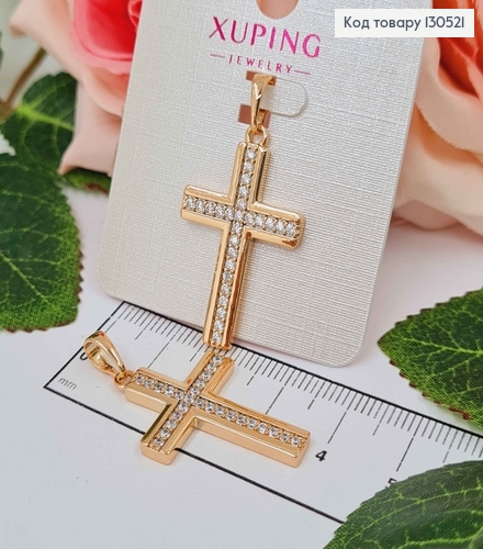Крестик с камешками 3*2см Xuping 18K 130521 фото 1