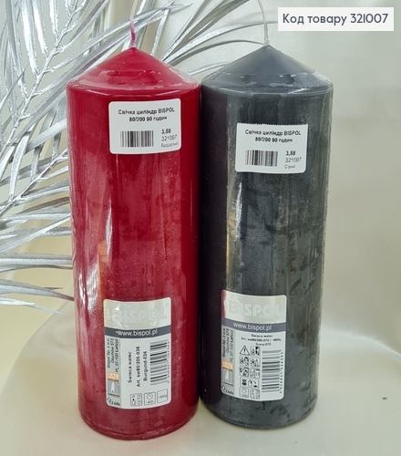 Свеча цилиндр BISPOL 80/200 90 часов 321007 фото 1