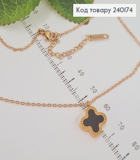 Цепочка (40+5см) c кулоном Van Cleef (двохсторонний) Stainless Still 240174 фото