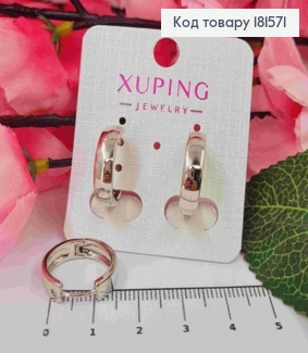 Серьги кольца, ширина 5мм, диаметр 1,8см, Xuping 181571 фото