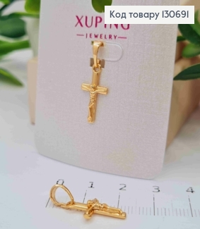 Крестик с Распятием, 1,6*0,9см Xuping 18K 130691 фото