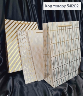 Пакет бумажный с геометрическим рисунком, 32*26*10см, в ассортименте 541202 фото