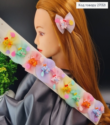 Заколки детские Hello Kitty 10шт/уп 271321 фото 1