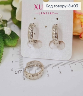 Сережки родовані кільця, з круглих пластинок, 1,5см, Xuping 18K  181403 фото