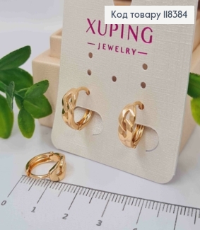 Серьги кольца "Звенья", диаметр 1,3см, Xuping 18К 118384 фото