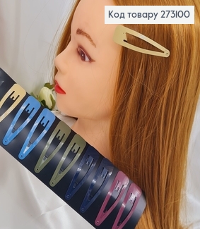 Заколка Тік-так матова 7см в асорт. 10шт. 273100 фото