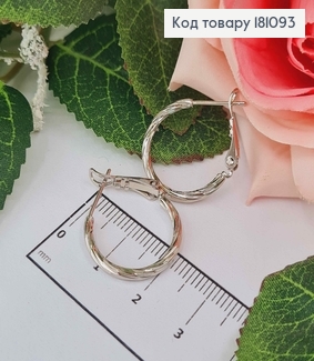Серьги родовые, Винтовые кольца 2см, англ. зам. Xuping 181093 фото