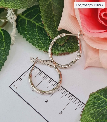 Серьги родовые, Винтовые кольца 2см, англ. зам. Xuping 181093 фото 1