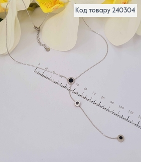 Цепочка тоненькая, с подвесками Римские часы, 40+5см сталь Stainless Steel 240304 фото