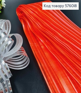 Бант-затяжка для подарков(10шт), КРАСНОГО цвета, полосатый, шир. 5см, в сложенном виде 16см. 576018 фото