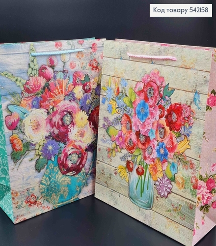 Пакет бумажный "Бабушкин Букет" 26*32*10см в ассорт. 542158 фото 1