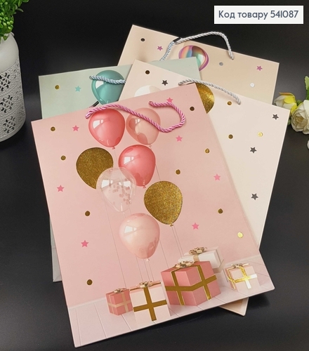 Пакет бумажный "Шарики", 26х32х10см, в ассорт. 541087 фото 1