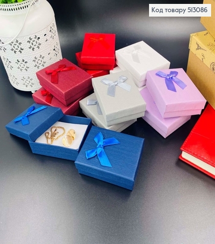 Коробка Бантик однотоная, 9х2,5х6,5см, в ассорт. 513086 фото 1